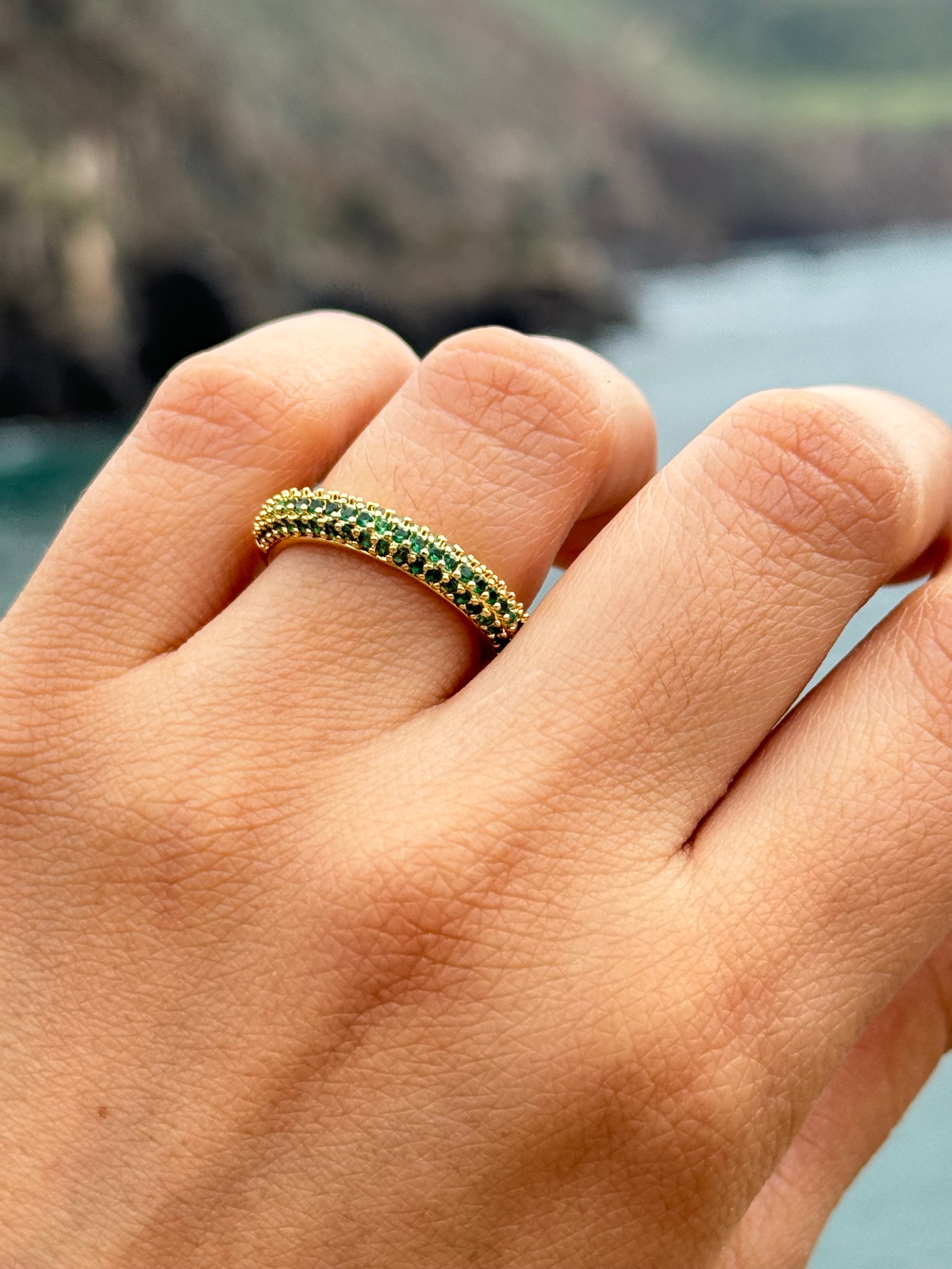 Anillo Samuel Pave Green